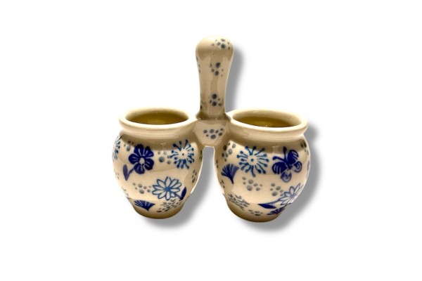 850 Bunzlau dubbel potje met handvat 2885 Diverse 850 Bunzlau dubbel potje met handvat 2885 Diverse